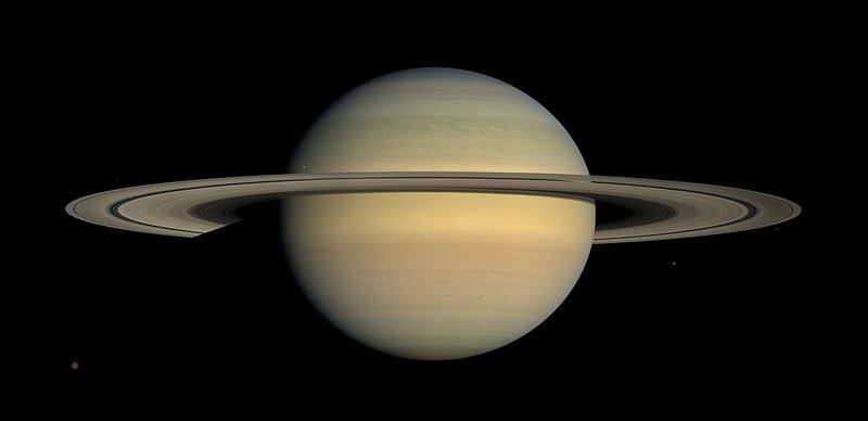 Saturn and its rings.